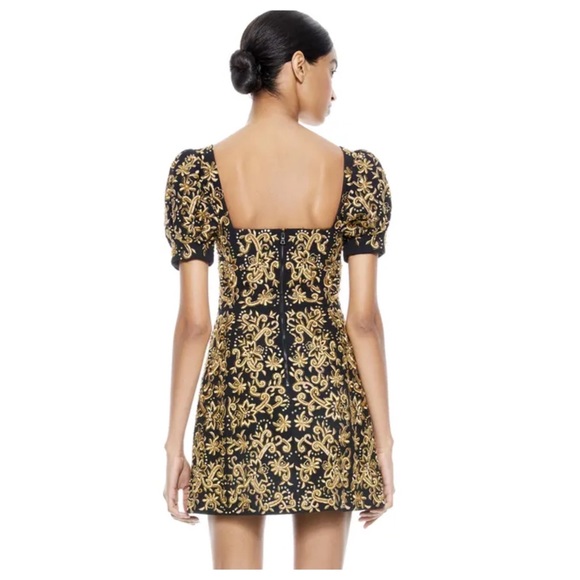 ALICE + OLIVIA Kristian Embellished Embroidered Dress - Picture 9 of 16
